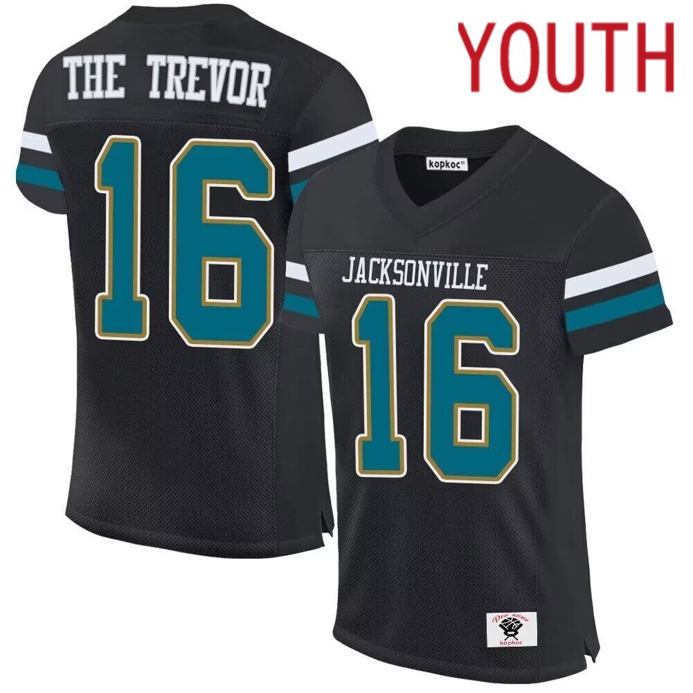 Youth Jacksonville Jaguars #16 The Trevor black 2024 Nike Limited NFL throwback Jersey 